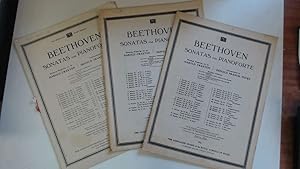 Bild des Verkufers fr Piano Sonatas Op.10 No 1 in C minor,Op.13 in C minor (Pathetique), Op.79 in G Major. zum Verkauf von Goldstone Rare Books