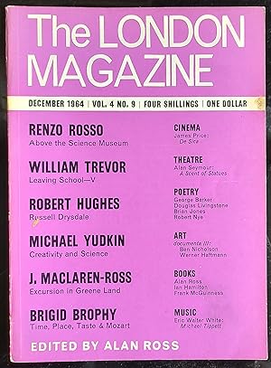 Imagen del vendedor de The London Magazine December 1964 / William Trevor "Leaving School - V" / Renzo Rosso "Above the Science Museum" / 6 poems by Douglas Livingstone / Werner Haftmann "Planning an Exhibition: documenta III" / 2 italian poems by George barker / 2 poems by Brian Jones / Brigid Brophy "Time, Place, Taste and Mozart - I" / Robert Nye "Anniversary (poem)" / J McLaren-Ross "Excursion in (Grahame) Greene Land" / Art reviewed by Robert hughes a la venta por Shore Books