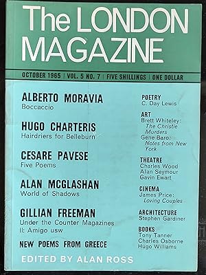 Bild des Verkufers fr The London Magazine October 1965 zum Verkauf von Shore Books