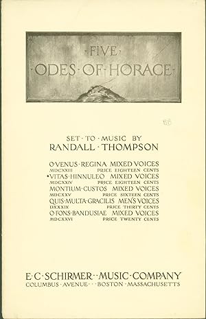 Vitas Hinnuleo me similis, Chloe: Four-part Chorus for Mixed Voices. Horace: Odes I, 23