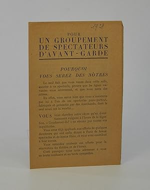 Pour un Groupement de Spectateurs d'Avant-Garde