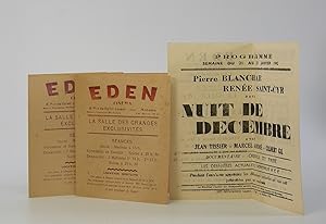 Three folding announcements; Eden Cinéma