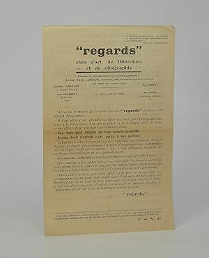 "Regards"; Club d'Art, e Littérature et de Cinégraphie