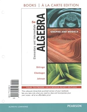 Immagine del venditore per Elementary and Intermediate Algebra + MyMathLab : Graphs and Models, Books a la Carte Edition venduto da GreatBookPrices