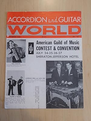 Accordion and Guitar World July 1961 - Dick Contino, Palmer & Hughes, Lawrence Welk and Jack Imel