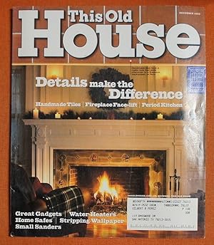 Image du vendeur pour This Old House December 2002 mis en vente par GuthrieBooks