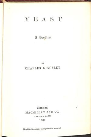 Seller image for Yeast : a problem / by Charles Kingsley for sale by WeBuyBooks