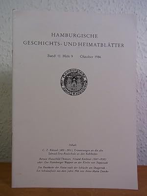 Bild des Verkufers fr Hamburgische Geschichts- und Heimatbltter. Band 11, Heft 9, Oktober 1986 zum Verkauf von Antiquariat Weber