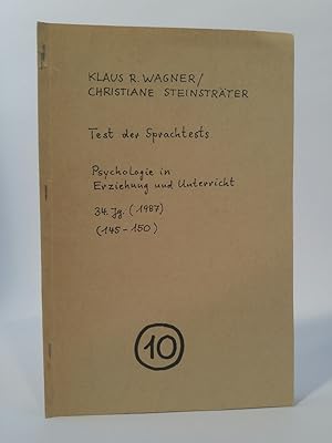 Bild des Verkufers fr Test der Sprachtest zum Verkauf von ANTIQUARIAT Franke BRUDDENBOOKS