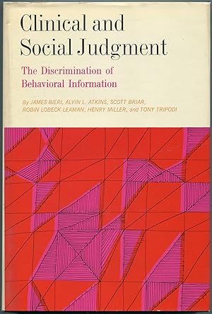 Seller image for Clinical and Social Judgment: The Discrimination of Behavioral Information for sale by Between the Covers-Rare Books, Inc. ABAA