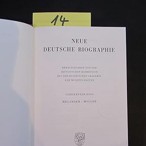 Bild des Verkufers fr Neue Deutsche Biographie - Band 17: Melander - Moller (Ohne CD) zum Verkauf von Bookstore-Online