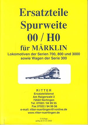 Ersatzteile Spurweite 00 / H0 für Märklin: Lokomotiven der Serien 700, 800 und 3000 sowie Wagen d...