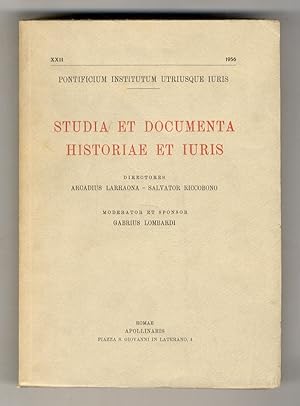 La comunità sociale e politica romana primitiva. (In: "Studia et Documenta Historiae et Iuris. Di...
