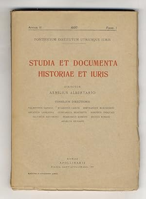 Sull'adempimento fittizio delle condizioni. (In: "Studia et Documenta Historiae et Iuris. Directo...