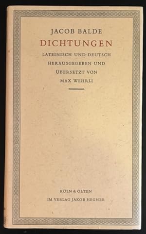 Bild des Verkufers fr Dichtungen. Lateinisch und Deutsch. zum Verkauf von Antiquariat Im Seefeld / Ernst Jetzer