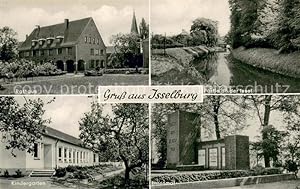 Postkarte Carte Postale 73754217 Isselburg Partie a. d. Issel Rathaus Kindergarten Ehrenmal Issel...