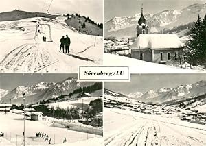 Postkarte Carte Postale 13755259 Soerenberg LU Skilift Kapelle Panorama Soerenberg LU