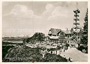 Seller image for Postkarte Carte Postale 13757688 Uetliberg ZH Restaurant Uto-Kulm mit Berner Alpen Uetliberg ZH for sale by Versandhandel Boeger