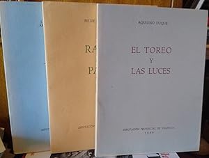 RAFAEL DE PAULA + EL TOREO Y LAS LUCES + TRES NOVELAS TAURINAS DEL 900 (3 libros)