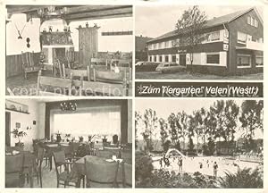 Postkarte Carte Postale 73755125 Velen Gasthof Zum Tiergarten Werbekarte Velen