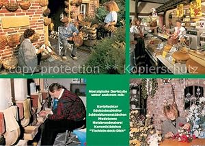 Postkarte Carte Postale 73760424 Legden Dorf Muensterland Korbflechter Edelsteinschleifer Seidenb...