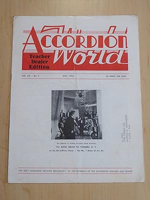 Accordion World Teacher Dealer Edition May 1955 - Alfidi Group of Yonkers