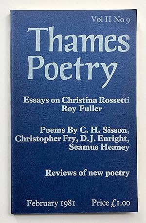 Bild des Verkufers fr Thames Poetry, Volume II, Number 9, February 1981 zum Verkauf von George Ong Books