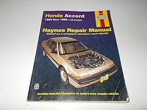 Imagen del vendedor de Honda Accord 1984 thru 1989 All Models (Haynes Repair Manual) a la venta por Paradise Found Books