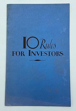 Image du vendeur pour 10 Rules for Investors mis en vente par Alanpuri Trading