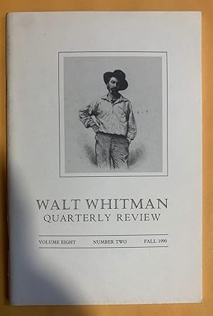 Bild des Verkufers fr Walt Whitman Quarterly Review: Volume Eight, Number Two, Fall 1990 zum Verkauf von Exchange Value Books