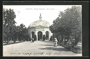 Ansichtskarte München, Königlicher Hofgarten, der Tempel