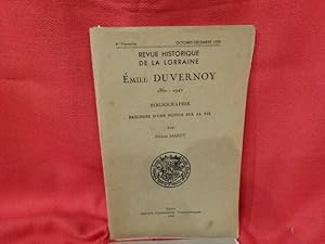 Image du vendeur pour Revue Historique de la Lorraine (4e trimestre ? octobre-dcembre 1939. mile Duvernoy (1861-1942). Bibliographie, prcde d'une Notice sur sa vie. mis en vente par alphabets