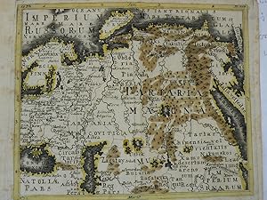 Imagen del vendedor de Imperium Russorum, anno 1737, map, Wagner F., old colours -Edited in: Einleitung In die Alte und Neuere Geographia . 1737 Franz WAGNER (1675-1738)---Size of the printed area: 16x20 cm. Franz Wagner was a Jesuit priest and director of the Jesuit seminary in Vienna. He was a prolific writer, producing works of a universal nature, dictionaries, histories and in particular works on chronology. This is the first small world atlas to have appeared in Austria. The 37 folding maps refer to ancient and modern world geography. None of the maps contain cartouches; the map titles are taken from the engraved surface. Year 1737 Plates & Maps List of maps, our numbers: 01. Europa Antiqua 02. Hispania Antiqua 03. Gallia Antiqua 04. Germ a la venta por Hammelburger Antiquariat