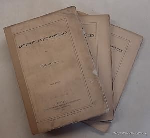 Koptische Untersuchungen. Berlin, Dümmler, 1876-1877. 2 Bl., 842 S. 3 broschierte Or.-Teilbände; ...