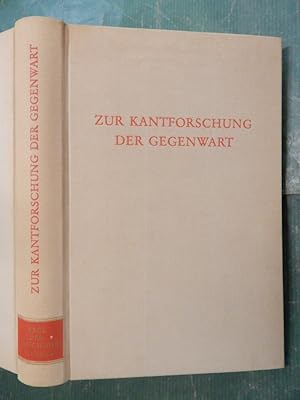 Immagine del venditore per Zur Kantforschung der Gegenwart venduto da Buchantiquariat Uwe Sticht, Einzelunter.
