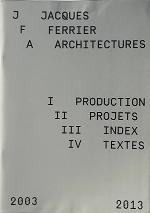 Production Projets Index Textes: 2003-2013