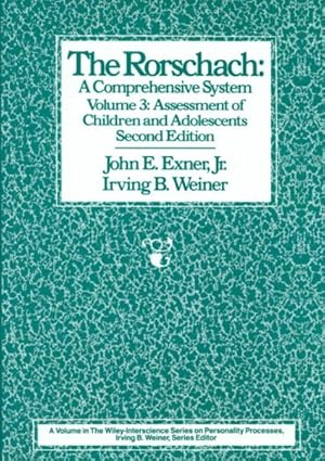 Imagen del vendedor de Rorschach : A Comprehensive System : Assessment of Children and Adolescents a la venta por GreatBookPricesUK