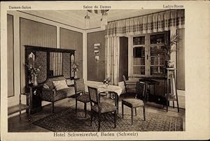 Ansichtskarte / Postkarte Baden Kanton Aargau, Hotel Schweizerhof, Salon des Dames