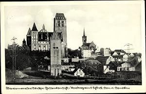 Ansichtskarte / Postkarte Kwidzyn Marienwerder Westpreußen, Totalansicht mit Schloss und Dom