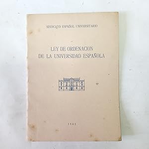 LEY DE ORDENACIÓN DE LA UNIVERSIDAD ESPAÑOLA