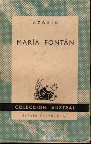 Imagen del vendedor de MARIA FONTAN. a la venta por Librera Javier Fernndez