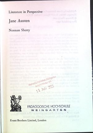 Bild des Verkufers fr Jane Austen. Literature in Perspective zum Verkauf von books4less (Versandantiquariat Petra Gros GmbH & Co. KG)