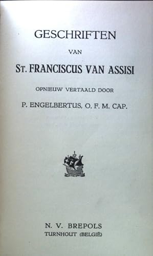 Image du vendeur pour Geschriften van St. Franciscus van Assisi; mis en vente par books4less (Versandantiquariat Petra Gros GmbH & Co. KG)