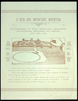 Trade Circular. A New And Important Invention [Becker's Eliptograph]. Indispensable to Wood Engra...