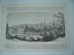 Florenz, Palazzo Pitti, anno 1865, Holzstich, Journal Universel Florence, Le Palais Pitti, nouvel...