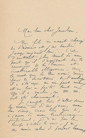 Gustave FRAIPONT correspondance 4 autographes signées Belge Jambon peintre