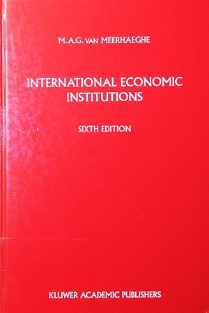 Bild des Verkufers fr International economic institutions. zum Verkauf von Antiquariat Bookfarm