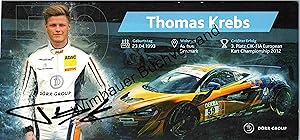 Seller image for Original Autogramm Thomas Krebs Motorsport /// Autograph signiert signed signee for sale by Antiquariat im Kaiserviertel | Wimbauer Buchversand