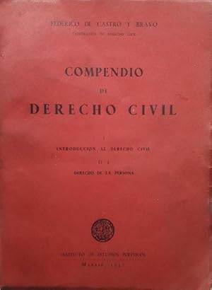 Imagen del vendedor de COMPENDIO DE DERECHO CIVIL a la venta por LIBRERIA ANTICUARIO BELLVER MADRID