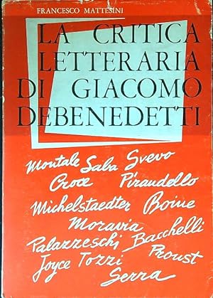 Bild des Verkufers fr La critica letteraria di Giacomo Debenedetti zum Verkauf von Librodifaccia